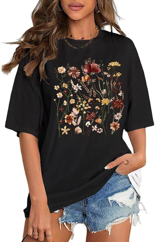 T Shirts for Women Graphic Tees Cute Shirts Cotton Fit Short Tshirts