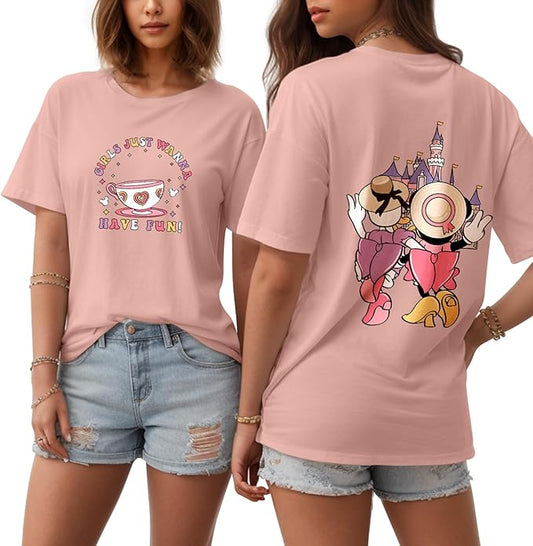 Graphic Tees T Shirts for Women - Cute Womens T-Shirts Cotton Tshirts Tops Teens Girls