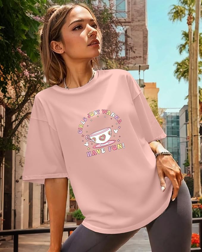 Graphic Tees T Shirts for Women - Cute Womens T-Shirts Cotton Tshirts Tops Teens Girls