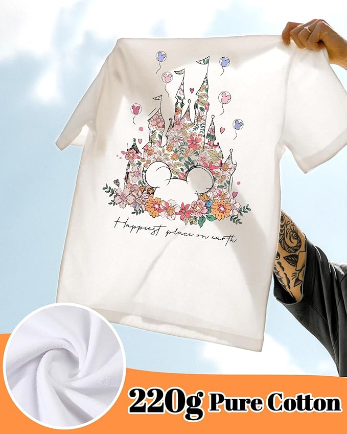 Graphic Tees T Shirts for Women - Cute Womens T-Shirts Cotton Tshirts Tops Teens Girls